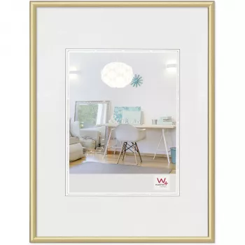 Walther Design KV824G Kunststoff-Bilderrahmen Gold 10x15 cm Wandmontierbar Rechteckig