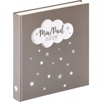 Walther Design Baby Magical Fotoalbum Braun/Weiß 50 Seiten 28x31 cm UK-205