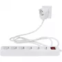 REV Powersplit 6+1 Steckdosenleiste mit Schalter, 2m Kabel, Weiß