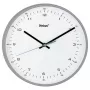 MEBUS 16289 Quarz-Wanduhr - Schwarzer Rahmen, Weißes Zifferblatt, Analog, Batteriebetrieben