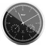 MEBUS 19777 Funk-Wanduhr mit Thermo-Hygrometer, Silber/Weiß, 30 cm