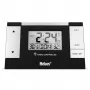 MEBUS 51059 Digitaler Wecker - Schwarz/Silber - LCD-Anzeige - 12/24h - Akku - Micro-USB