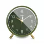 Mebus 56972 Quarz-Wecker Olivgrün/Gold