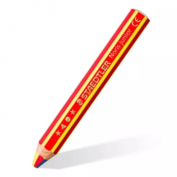 STAEDTLER Noris Junior 1403 BK 3-in-1 Regenbogenstift, Schwarz, bruchsicher, PEFC, für Kinder ab 2 Jahren