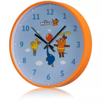 DieMaus Wanduhr für Kinder Maus, Elefant & Ente