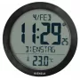 KIENZLE DCF Funk-Wanduhr mit Raumtemperaturanzeige, Schwarz