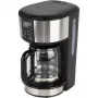 Russell Hobbs Buckingham 20680-56 Semi-Automatische Filterkaffeemaschine, 1,25 l, 1000 W, Schwarz/Silber
