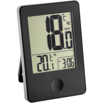 TFA POP Funkuhr-Thermometer Schwarz (30-3051-01)