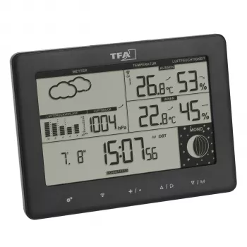 TFA Elements Wireless Weather Station 35.1158.01 Schwarz