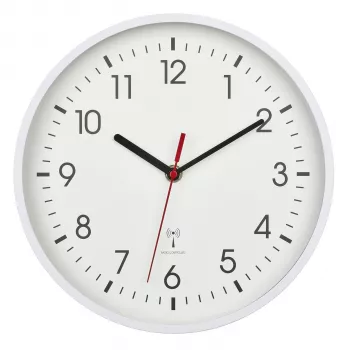 TFA Dostmann 60.3550.02 Funk-Wanduhr 24,5 cm x 4,2 cm Weiß