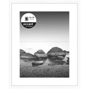 NIELSEN DESIGN Aura Bilderrahmen Weiß 24x30 cm Holz inkl. Passepartout 1122001