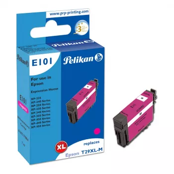 Pelikan E101 Kompatible Tintenpatrone Magenta High Yield (XL) für Epson XP-450 XP-440 XP-430 XP-350 XP-340 XP-330 XP-250 XP-240 XP-235 - 1er-Pack