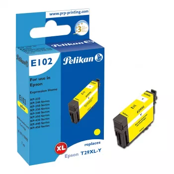 Pelikan E102 Kompatible Tintenpatrone Gelb High (XL) Yield für Epson XP-450 XP-440 XP-430 XP-350 XP-340 XP-330 XP-250 XP-240 XP-235 1 Stück