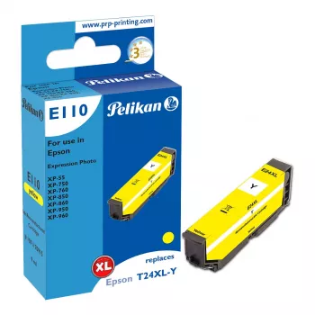 Pelikan E110 Kompatible Tintenpatrone Gelb High Yield (XL) für Epson Expression Photo XP-55/XP-750/XP-760/XP-850/XP-860/XP-950/XP-960 - 1er-Pack
