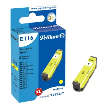 Pelikan E116 Kompatible Tintenpatrone Gelb High Yield XL für Epson 26XL