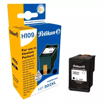 Pelikan Kompatible Tintenpatrone für HP 302XL (F6U68AE) - Schwarz