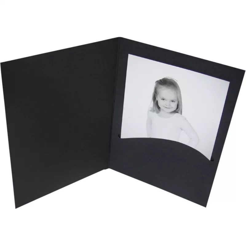DAIBER Profi-Line Portrait Folders 10x15 cm Schwarz - 100er Pack