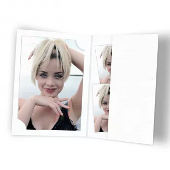DAIBER Passport Photo Folders Weiß 100er-Pack für 3 Größen
