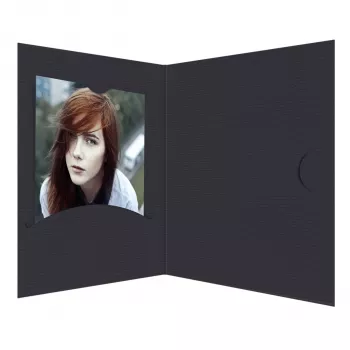 Daiber 15034 Präsentationsmappe Karton Schwarz Querformat 1 Tasche 70 mm