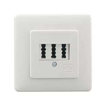 Rutenbeck TAE 3x6 NFN UP Unterputz-Telefondose Reinweiß