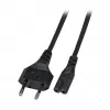 EFB Elektronik Euro-C7 Netzkabel 180° Schwarz 1 m 2 x 0,75 mm² EK502.1V2