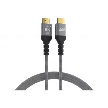 EFB Elektronik 5m Ultra High-Speed HDMI 2.1 Kabel 8K60Hz 48Gbit/s Grau Geflochten