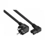Kabelmeister Stromkabel Schuko-Stecker Typ E+F 90° abgewinkelt auf IEC C15 rechts abgewinkelt - 1,8m Schwarz