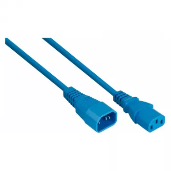 KABELMEISTER IEC C14 auf C13 Verlängerungskabel, Blau, 1,0 m, 1,00 mm², 10 A, 250 V