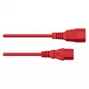 KABELMEISTER Power Extension Cable C14 to C13 Red 1m