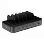 4smarts Ladestation Team 100W 5C/1A mit 6 Kabeln, Schwarz