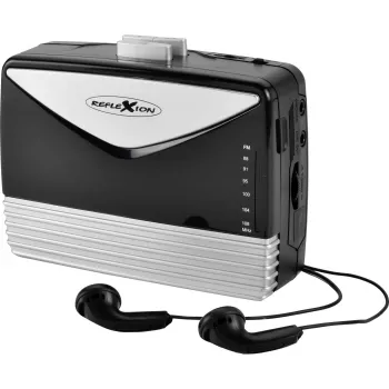 REFLEXION WMR01BK DAB+ & FM Radio mit Bluetooth, USB, AUX, Kopfhörerausgang, LCD-Display, Dual-Alarm, Schwarz