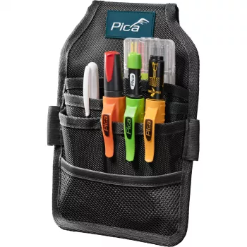 PICA-MARKER Pica Master Belt - Schwerlast-Marker-Holster-System, Schwarz/Rot