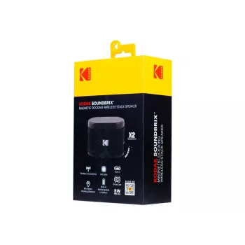 Kodak SoundBrix Wireless Stack Speaker (Bass Black), 2 Stück