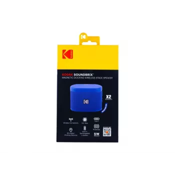 Kodak SoundBrix Wireless Stack Speaker (Backstage Blue), 2 Stück
