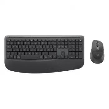 Logitech MK880 For Business Wireless Keyboard and Mouse Combo - Graphite - Swiss French Layout