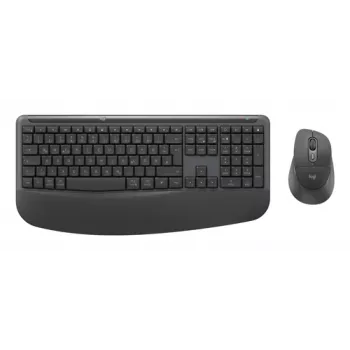 Logitech MK880 For Business Wireless Keyboard and Mouse Combo - Graphite - Swiss French Layout