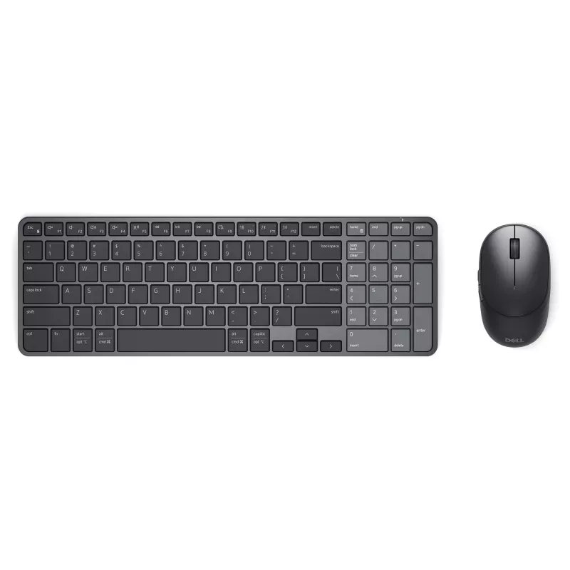 Dell Pro 7 Wiederaufladbares kompaktes Tastatur- und Maus-Set - KM746 - Schwarz - Deutsches Layout