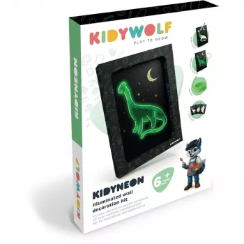 KIDYWOLF Beleuchtetes Wanddekorations-Set 3-teilig Dino