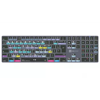 LogicKeyboard DaVinci Resolve 18 Titan FR (Mac) - Französisches AZERTY-Layout, hintergrundbeleuchtet, kabelgebunden USB