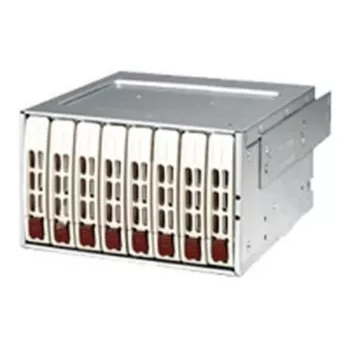 Supermicro CSE-M28E1 Mobile Rack (Beige) - 2-Bay 2,5 Zoll SAS/SATA HDD/SSD Einschub mit Lüfter für 5,25 Zoll Schacht