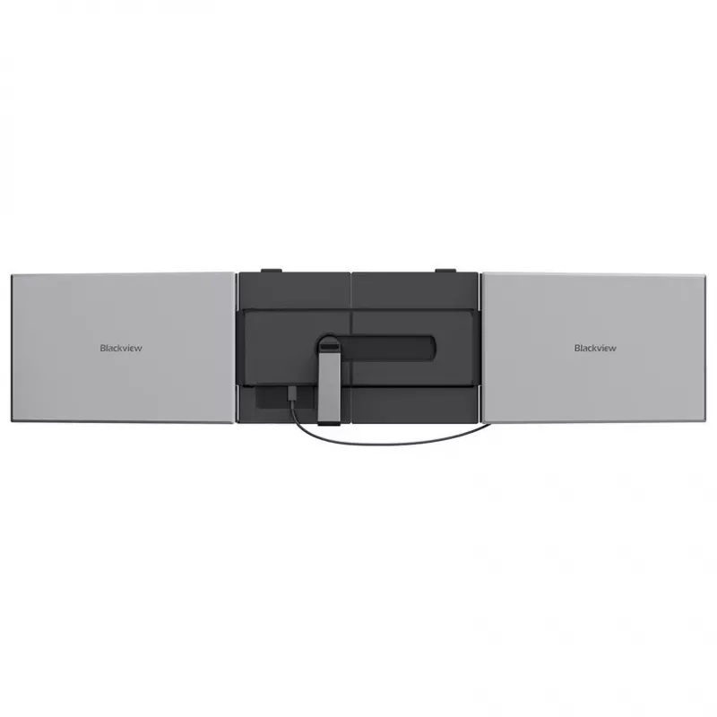 BLACKVIEW DCM8 Pro Dual 15.3 Zoll Tragbarer IPS-Monitor, 2x Full HD, 60Hz, USB-C, Mini HDMI, Eingebaute Lautsprecher, HDR10, Klappbar
