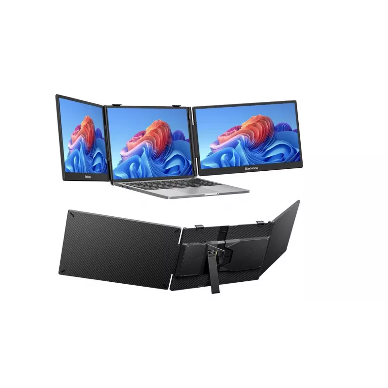 BLACKVIEW DCM5 14-Zoll Dual-Portable-Monitor - WUXGA IPS, klappbar, USB-C