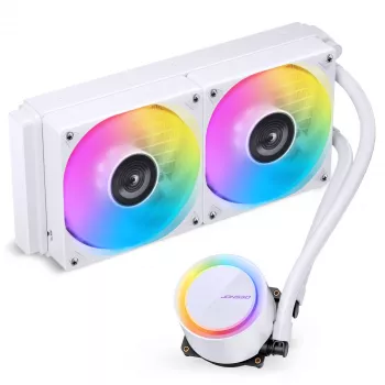 Jonsbo TG-240 AiO Flüssigkeits-CPU-Kühler, ARGB - 240mm, Weiß