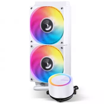 Jonsbo TG-240 AiO Flüssigkeits-CPU-Kühler, ARGB - 240mm, Weiß