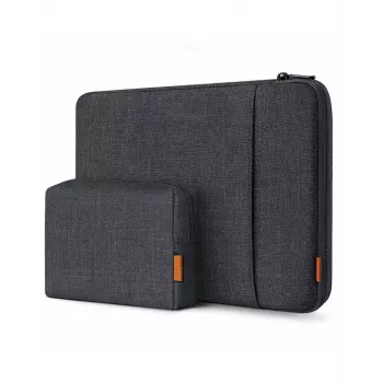Inateck 14-Zoll Laptop-Hülle mit abnehmbarer Zubehörtasche LB01006/S1 Grau