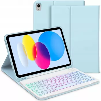 Inateck Keyboard Ace Touch iPad 11/10.9 QWERTZ RGB Weiß