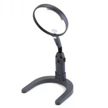 Carson MagniLamp 3,5x LED-Lupe - Grau - Transparent - AA - 11 cm - 187 g