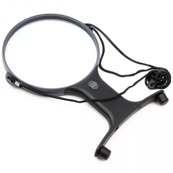 Carson HF-66 MagniFree LED Lupenlampe mit flexiblem Gänsehals, 2x/5x Vergrößerung, 13 cm Linse, LED-Beleuchtung, Schwarz