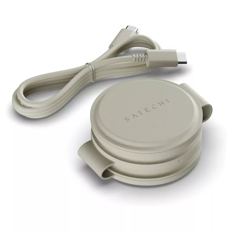 Satechi OntheGo 3-in-1 Wireless Charger mit Qi2, Sand, 15W, ST-QTG31W