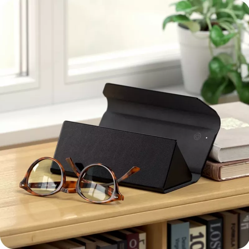 Satechi Vegan-Leather FindAll Glasses Case Black